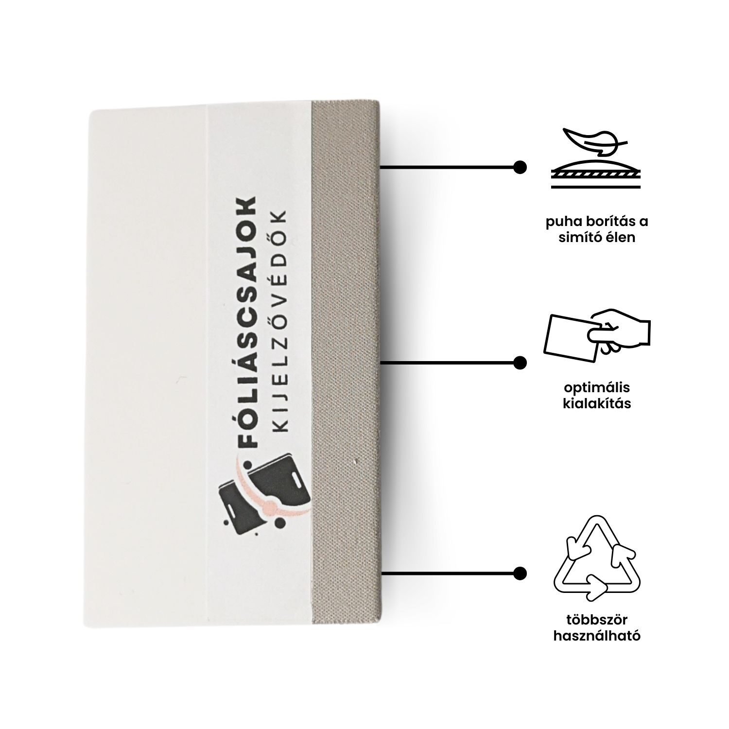 foliascsajok, hydrogel folia felhelyezo kártya, kijelzővédő applikátor