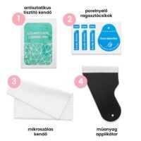 foliascsajok, hydrogel folia felhelyezo kártya, kijelzővédő applikátor, kijelzővédő felhelyező szett, hydrogél fólia telepítő készlet