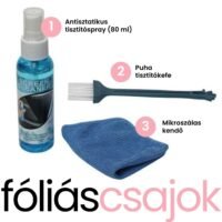foliascsajok_kijelzo-tisztito-szett_05 oliascsajok, hydrogel folia felhelyezo kártya, kijelzővédő applikátor, kijelzővédő felhelyező szett, hydrogél fólia telepítő készlet, lcd kijelző tisztító folyadék, kijelző tisztító készlet