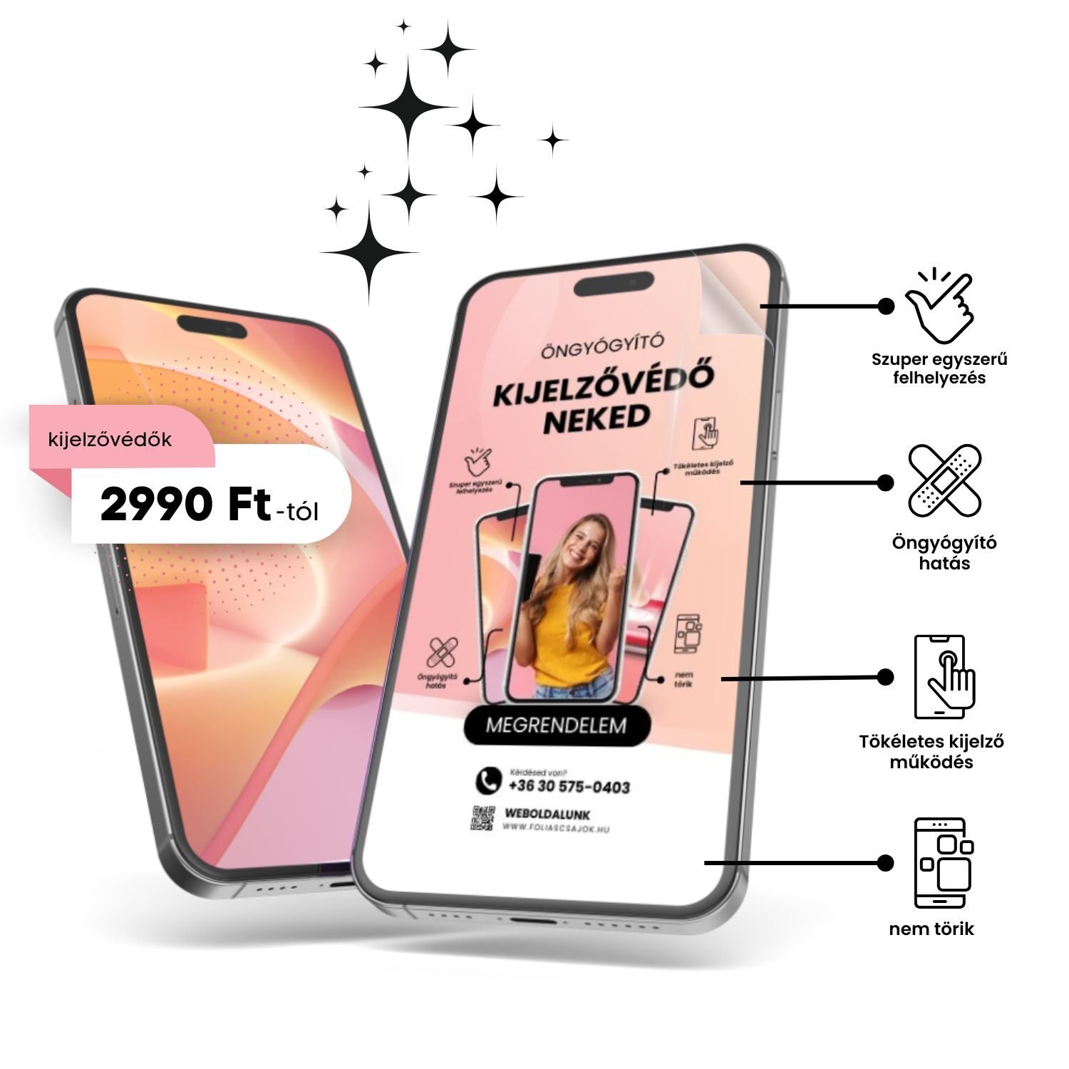 Foliascsajok.hu - hydrogél kijelzővédő fólia - védd a telefonod kijelzőjét